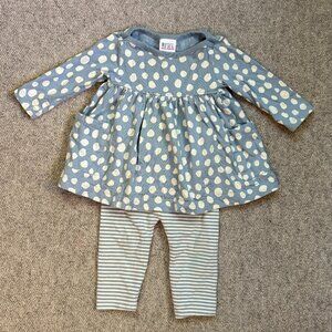 Hanna Andersson Baby Dress and Leggings (3-6M)